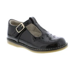 Footmates Kid’s Sherry Black Patent Leather