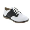 Footmates Kid’s Cheer Black And White Leather