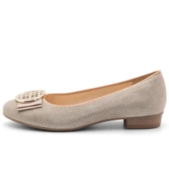 Ara Women’s Bambi Flat Sand “Puntikid” Pin Dot Suede