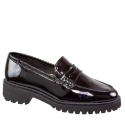 Ara Women’s Karina Chunky Sole Loafer Black Patent