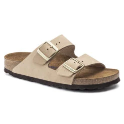 Birkenstock Arizona Soft-Footbed Sandal Sandcastle Nubuck Leather