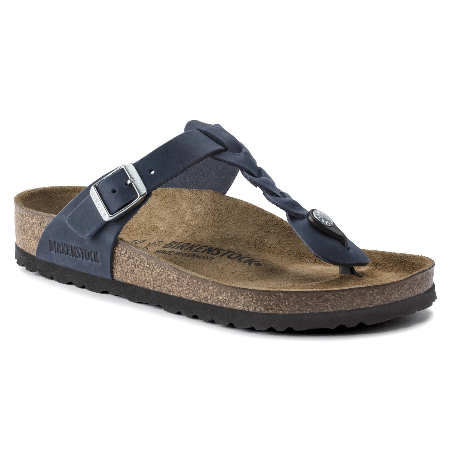 Birkenstock Gizeh Braid Sandal Navy Oiled Leather