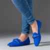 Cynthia Richard Women’s Isabella Loafers Brilliant Blue Suede