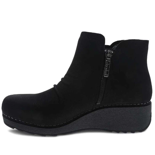 Dansko Women’s Caley Bootie Black Milled Nubuck - Image 2