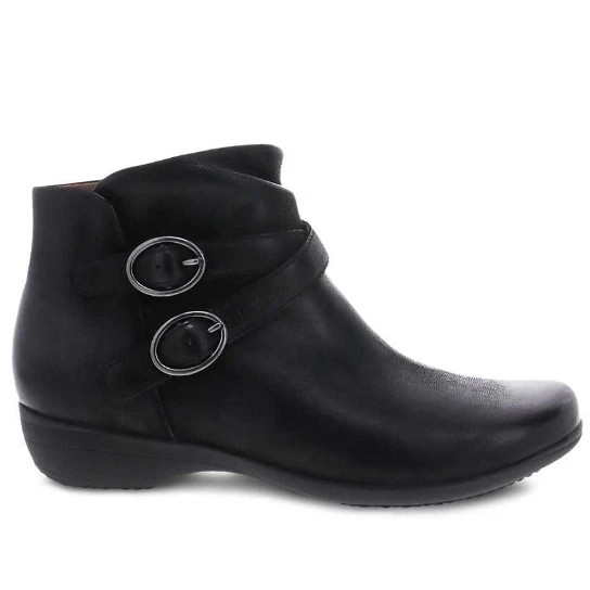 Dansko Women’s Faithe Bootie Black Burnished Nubuck
