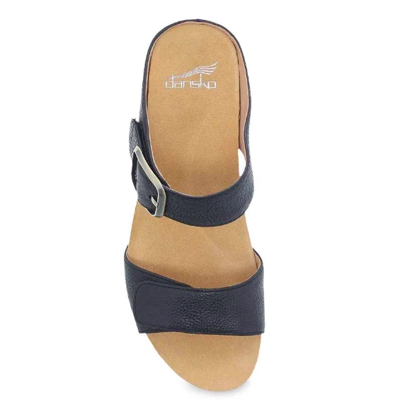 Dansko Women’s Tanya Sandal Black Milled Burnished - Image 2