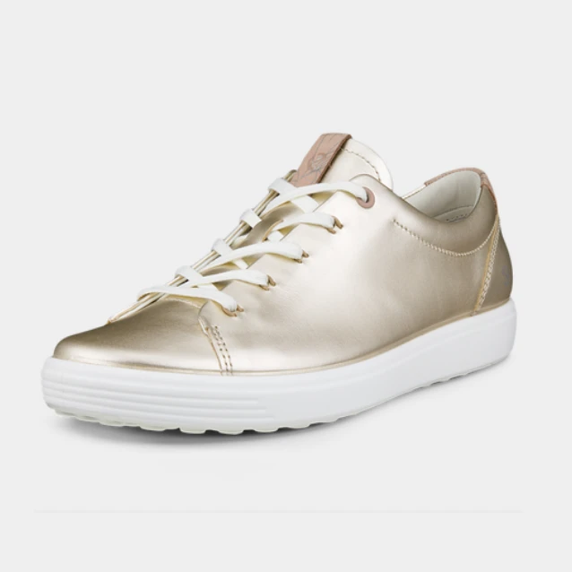 ECCO Women’s Soft 7 Floral Shoe Pure White Gold