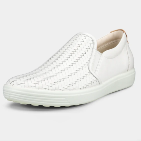 ECCO Women’s Soft 7 Slip-On Shoes White