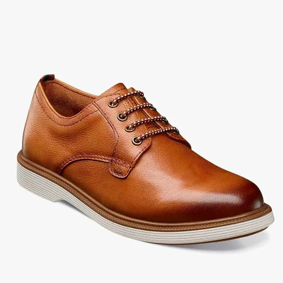 Florsheim Kid’s Supacush Jr. Plain Toe Oxford Cognac