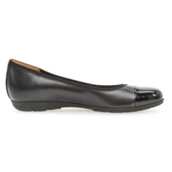 Gabor Women’s 2416157 Cap Toe Ballet Flat Black