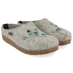 Haflinger Amaya Clog Silver Grey