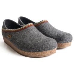 Haflinger GZH Zigzag Clog Grey
