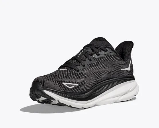 Hoka One One Hoka Women’s Clifton 9 Black/White - Image 2