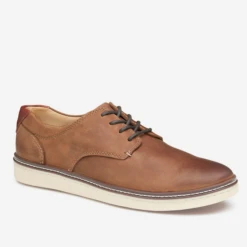 Johnston & Murphy Men’s McGuffey Plain Toe Tan Oiled Full Grain