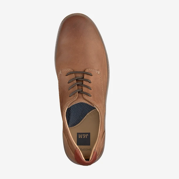Johnston & Murphy Men’s McGuffey Plain Toe Tan Oiled Full Grain - Image 2