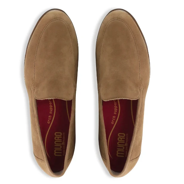 Munro Women’s Giselle Loafer Fawn Kid Suede - Image 2