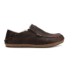 Olukai Men’s Moloā Slipper Dark Wood Leather