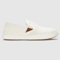 Olukai Womenâs Pehuea Slip-On Sneaker Bright White