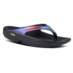 Oofos Women’s OOlala Luxe Sandal Midnight Spectre