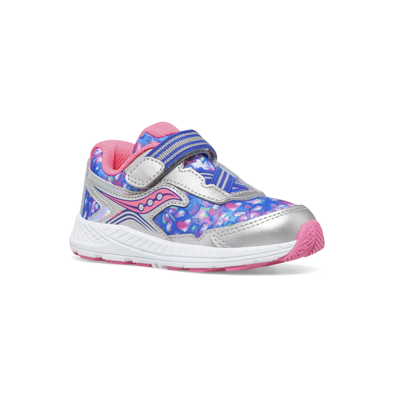 Saucony Kid’s Ride 10 Jr Sneaker Silver/Pink