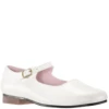 Nina Big Kid’s Bonnett Mary-Jane Bone Pearlized Leather