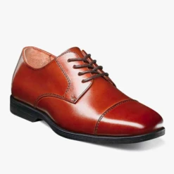 Florsheim Kid’s Reveal Jr. Cap Toe Oxford Cognac