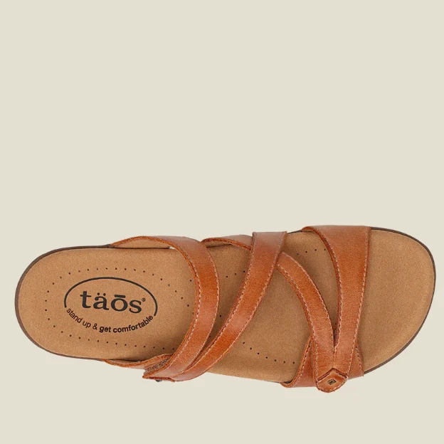 Taos Women’s Double U Sandal Caramel - Image 2