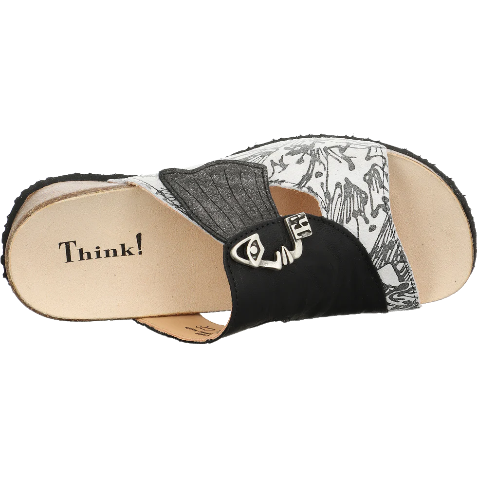 Think! Think Women’s Mizzi Face Sandal Bianco/Kombi - Image 2